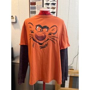 Disney Tigger Long Sleeve Layered T Shirt Orange